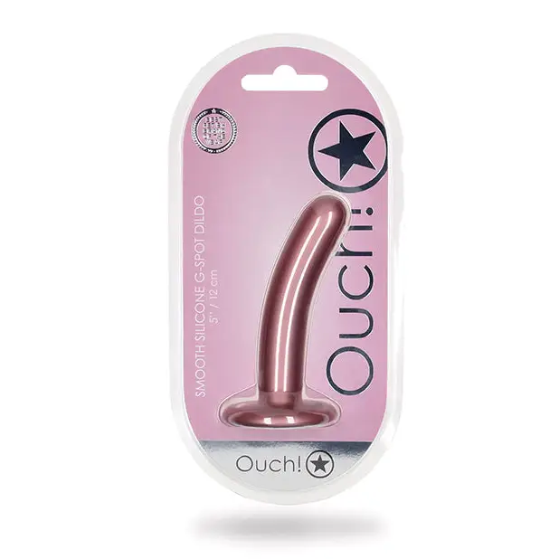 Shots Ouch 5’’ Smooth G-Spot Dildo - Rose Gold - Dongs & Dildos