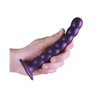 Shots Ouch 6.5’’ Beaded G-Spot Dildo - Metallic Purple - Dongs & Dildos