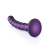 Shots Ouch 6.5’’ Beaded G-Spot Dildo - Metallic Purple - Dongs & Dildos