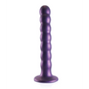 Shots Ouch 6.5’’ Beaded G-Spot Dildo - Metallic Purple - Dongs & Dildos