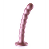 Shots Ouch 6.5’’ Beaded G-Spot Dildo - Rose Gold - Dongs & Dildos