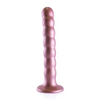 Shots Ouch 6.5’’ Beaded G-Spot Dildo - Rose Gold - Dongs & Dildos