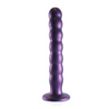 Shots Ouch 8’’ Beaded G-Spot Dildo - Metallic Purple - Dongs & Dildos