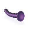 Shots Ouch 8’’ Beaded G-Spot Dildo - Metallic Purple - Dongs & Dildos