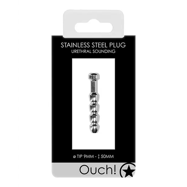 Shots Ouch 9mm Urethral Sounding Metal Plug