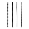 Shots Ouch Advanced Urethral Sounding Silicone Spiral Plug Set, Black