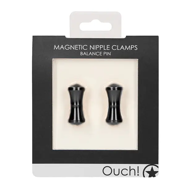 Shots Ouch Balance Pin Magnetic Nipple Clamps, Black