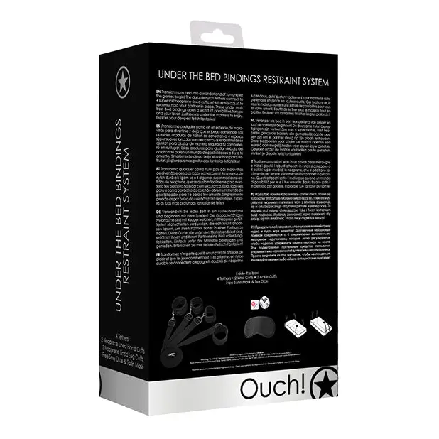 Shots Ouch Bed Restraint System, Black