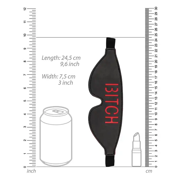 Shots Ouch Bitch Blindfold, Black