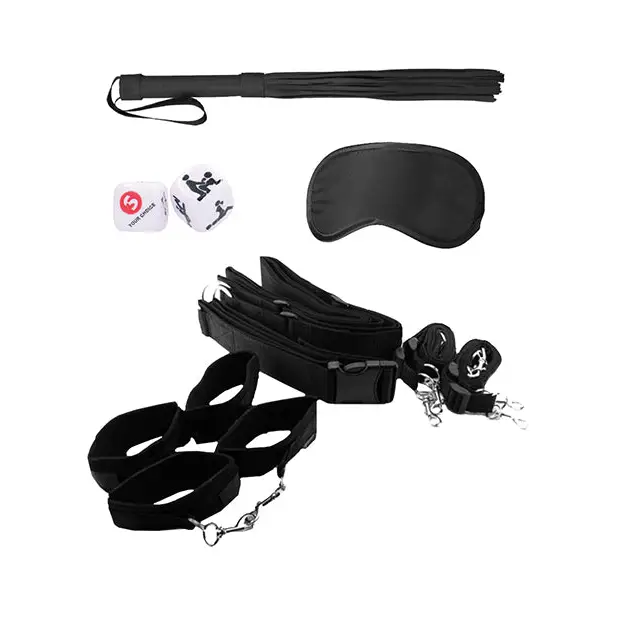 Shots Ouch Bondage Belt Restraint System, Black
