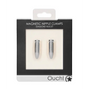 Shots Ouch Bullet Magnetic Nipple Clamps, Silver