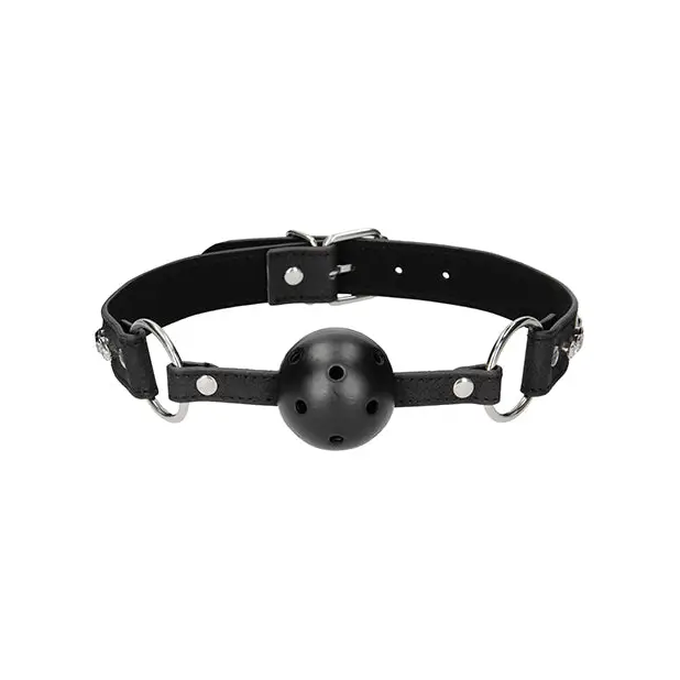 Shots Ouch Diamond Breathable Ball Gag, Black
