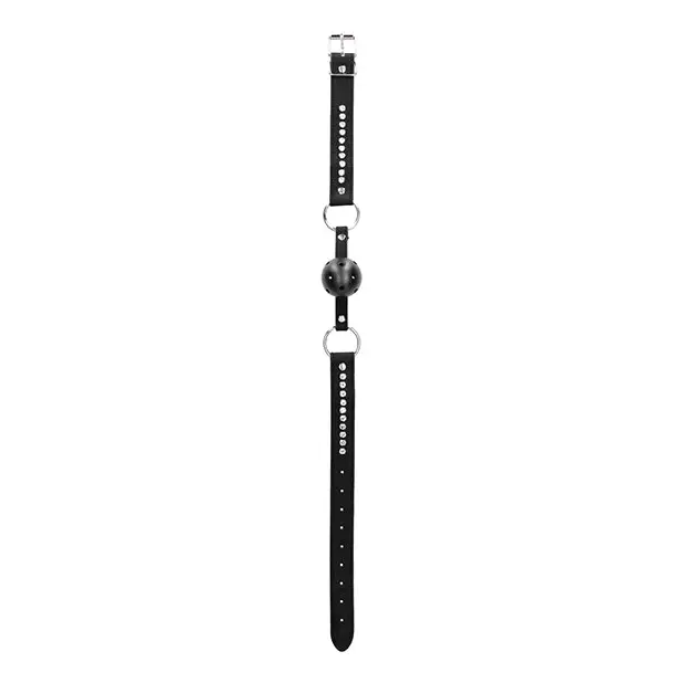 Shots Ouch Diamond Breathable Ball Gag, Black