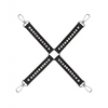 Shots Ouch Diamond Studded Hogtie, Black