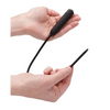 Shots Ouch Extra Long Urethral Sounding Silicone Vibrating Bullet Plug, Black