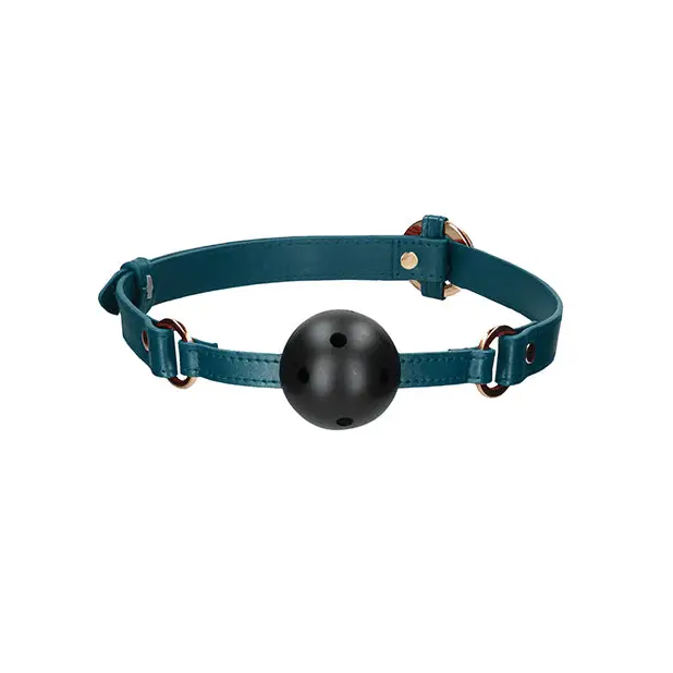 Shots Ouch Halo Breathable Ball Gag, Green