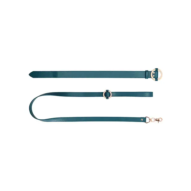 Shots Ouch Halo Collar w/Leash, Green
