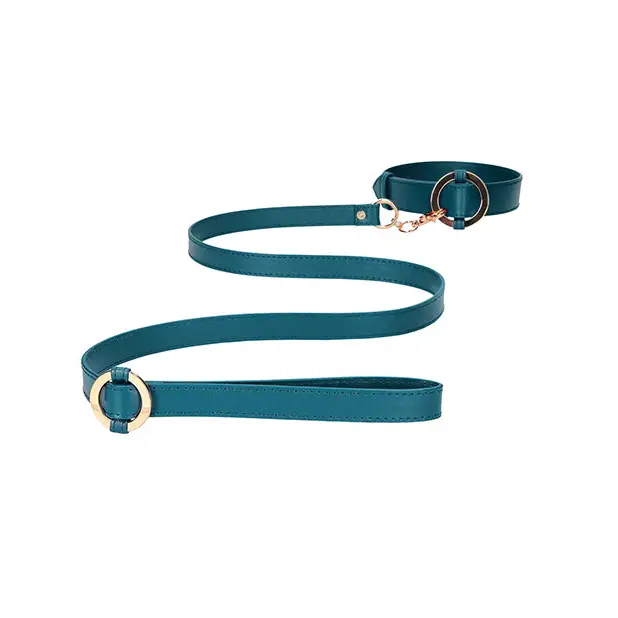 Shots Ouch Halo Collar w/Leash, Green