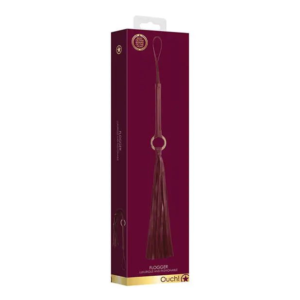 Shots Ouch Halo Flogger, Burgundy