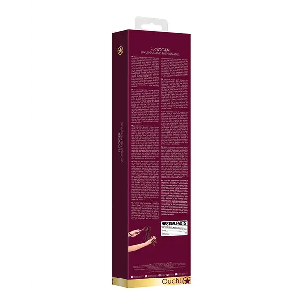 Shots Ouch Halo Flogger, Burgundy