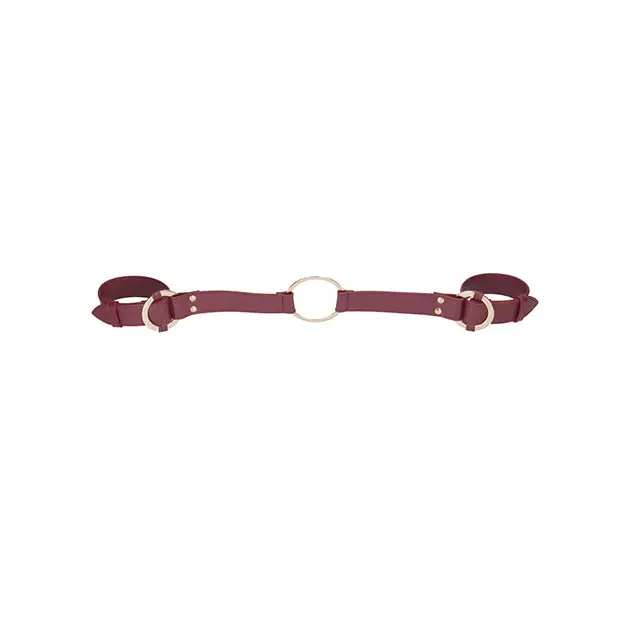 Shots Ouch Halo Handcuff w/Connector, Burgundy