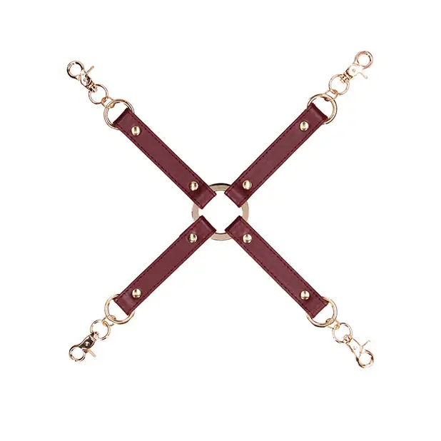 Shots Ouch Halo Hogtie Connector, Burgundy