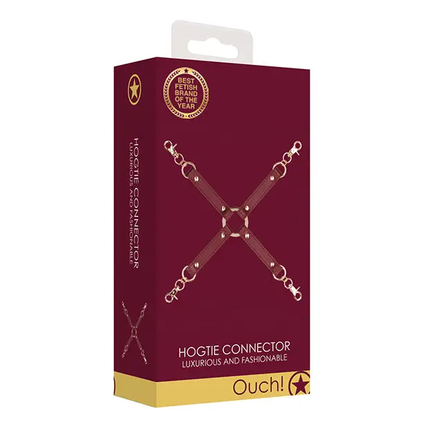 Shots Ouch Halo Hogtie Connector, Burgundy