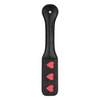 Shots Ouch Hearts Paddle, Black