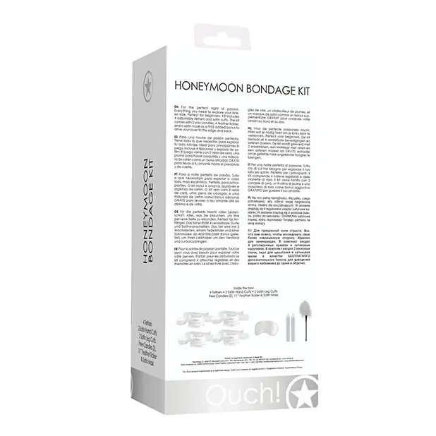 Shots Ouch Honeymoon Bondage Kit, White