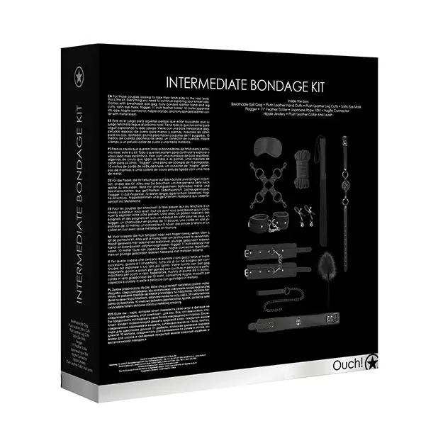 Shots Ouch Intermediate Bondage Kit, Black