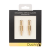 Shots Ouch Pin Magnetic Nipple Clamps, Gold