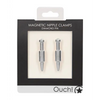 Shots Ouch Pin Magnetic Nipple Clamps, Silver