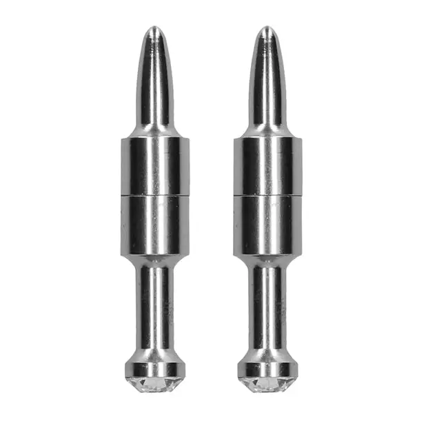 Shots Ouch Pin Magnetic Nipple Clamps, Silver