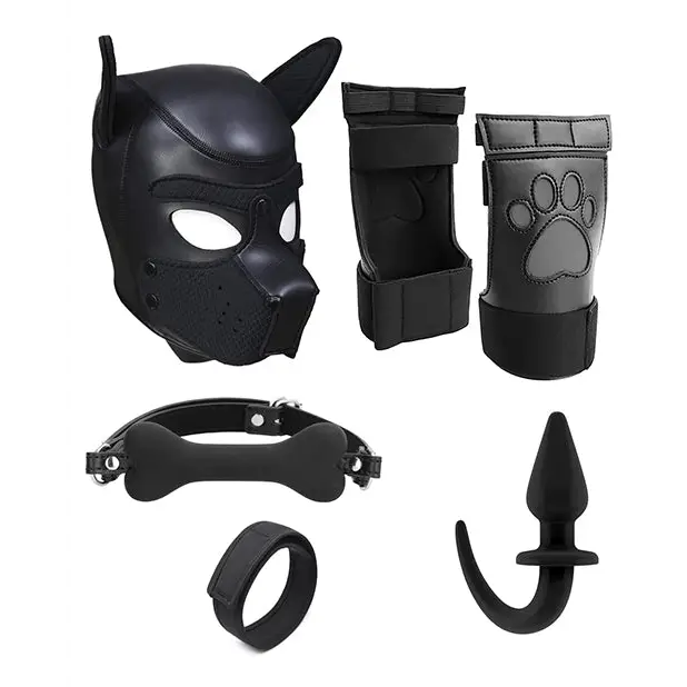 Shots Ouch Puppy Play Complete Kit, LXL Black