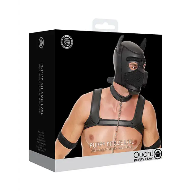 Shots Ouch Puppy Play Complete Kit, LXL Black