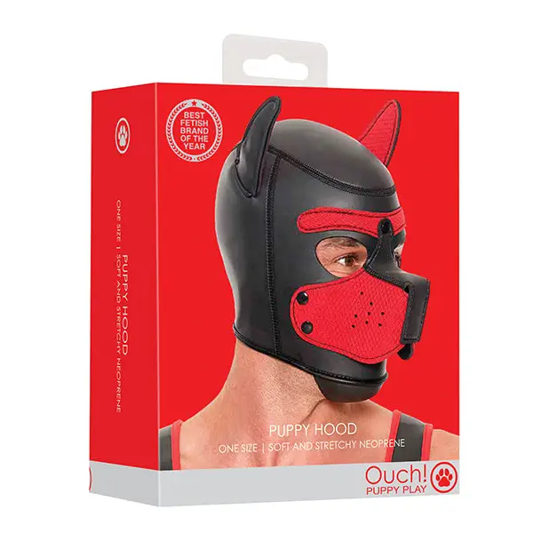 Shots Ouch Puppy Play Puppy Hood, Red