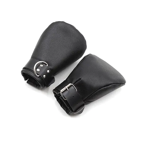 Shots Ouch Puppy Play Lined Fist Mitts, Black