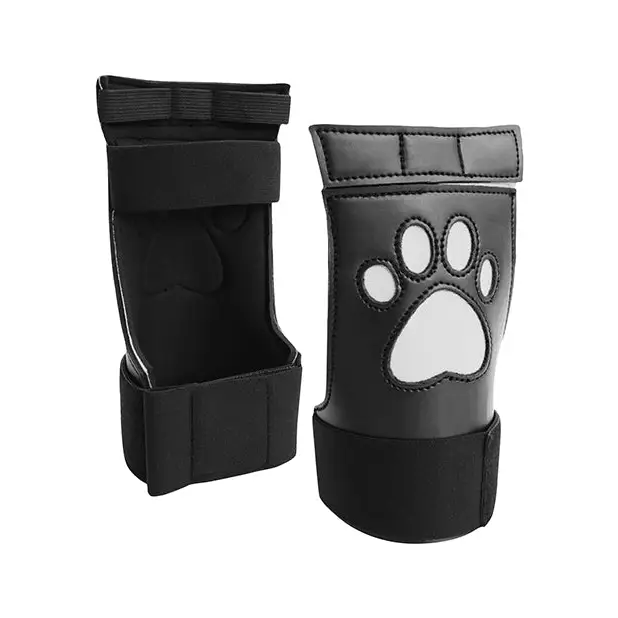 Shots Ouch Puppy Play Paw Cut-Out Gloves, White