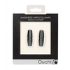 Shots Ouch Sensual Cylinder Magnetic Nipple Clamps, Black