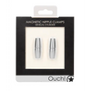 Shots Ouch Sensual Cylinder Magnetic Nipple Clamps, Silver
