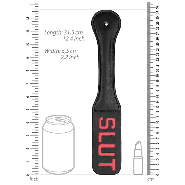 Shots Ouch Slut Paddle, Black