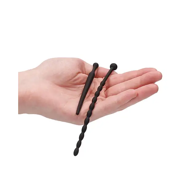 Shots Ouch Urethral Sounding Beginners Silicone Plug Set, Black
