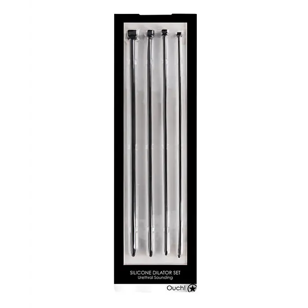 Shots Ouch Urethral Sounding Dilator Set, Black