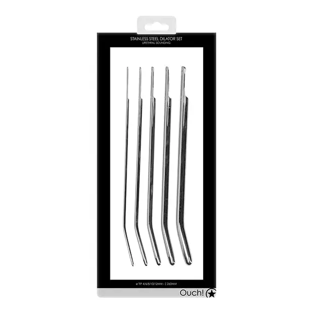 Shots Ouch Urethral Sounding Metal Dilator Set