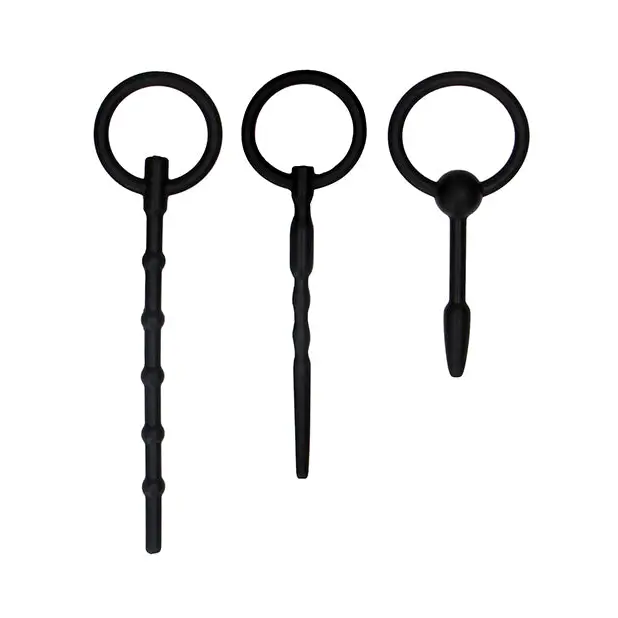Shots Ouch Urethral Sounding Plug Set, Black