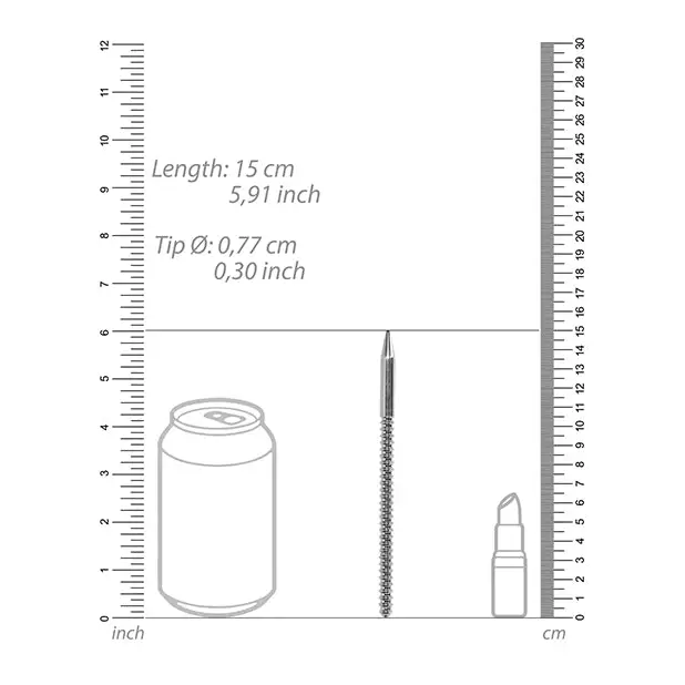 Shots Ouch Urethral Sounding Ribbed Dilator