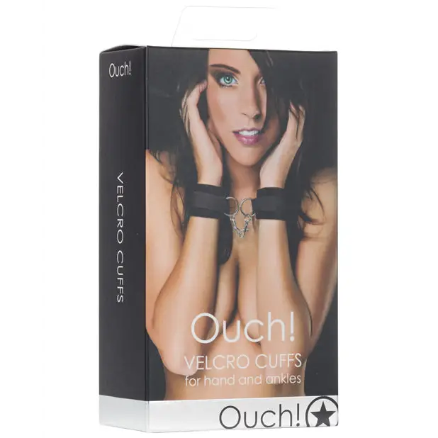 Shots Ouch Velcro Hand/Ankle Cuffs, Black