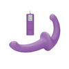 Shots Ouch Vibrating Silicone Strapless Strap On w/Controller, Purple