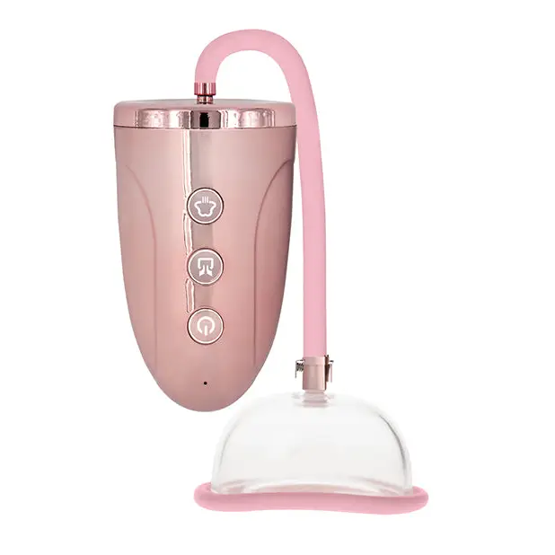 Shots Pumped Automatic Rechargeable Pussy Pump Set, Rose Gold