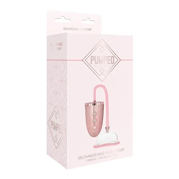 Shots Pumped Automatic Rechargeable Pussy Pump Set, Rose Gold